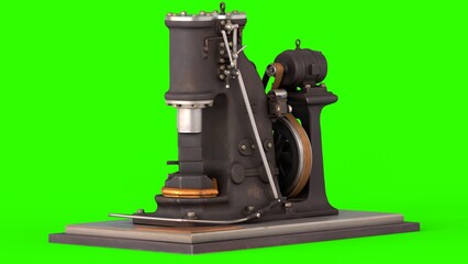 power hammer with green background