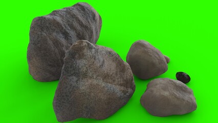 river rocks with green background