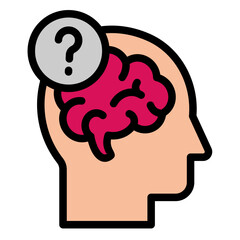 Brain Question Icon