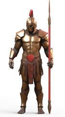 spartan soldier with white background