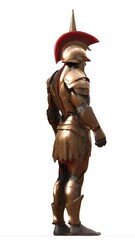 spartan soldier with white background