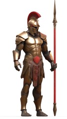spartan soldier with white background