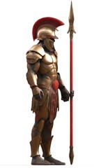 spartan soldier with white background