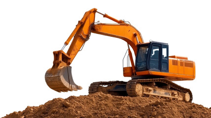 Digger truck in action efficient earthmoving and construction site operations for industrial projects