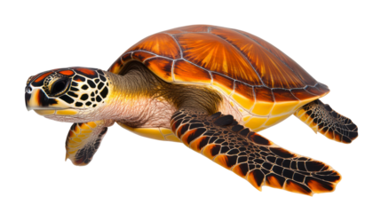 Striking turtle portrait a close-up on shell patterns and texture against a dramatic black background