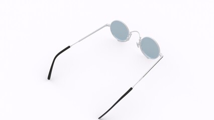 white glasses with white background