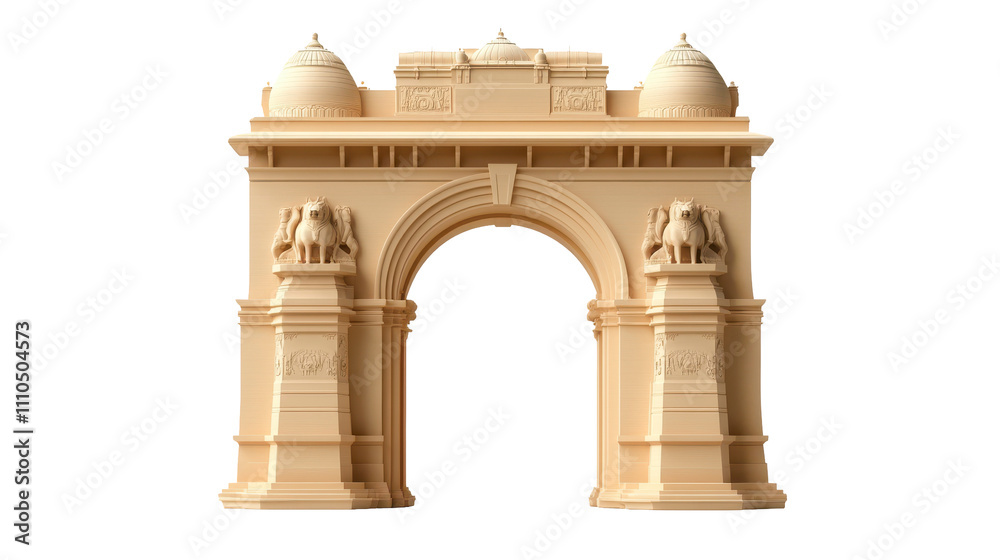 Fototapete highly detailed 3d model of an ornate gate perfect for architectural visualization and historical de