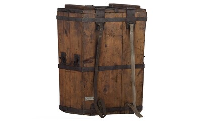 wooden box with white background