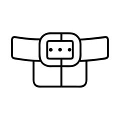 santa s belt Outline Icon, christmas icon - Black outline icon of santa s belt symbolizing Christmas, holidays, and festive in simple design.