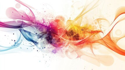 A stunning abstract representation of quantum concepts, featuring swirling shapes and vibrant colors that evoke a sense of movement and energy,