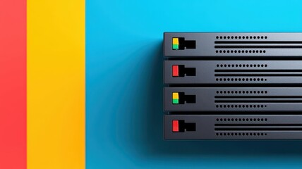 basic network concept. A close-up of a command-line interface used to configure basic network parameters like IP addresses and DNS servers