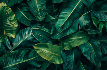 Green Banana Leaf abstract background realistic bananas leaf wallpaper