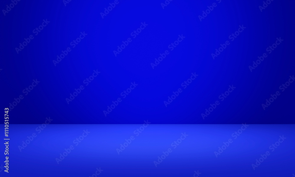 Wall mural empty bright blue studio background, product display with copy space for displaying content design. 