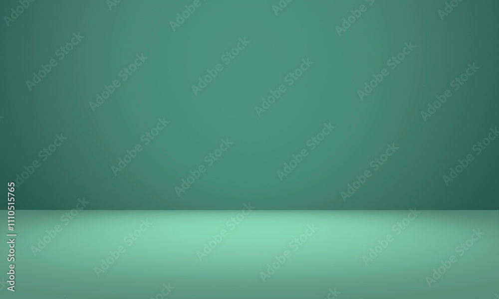 Wall mural empty bright green studio background, product display with copy space for displaying content design.