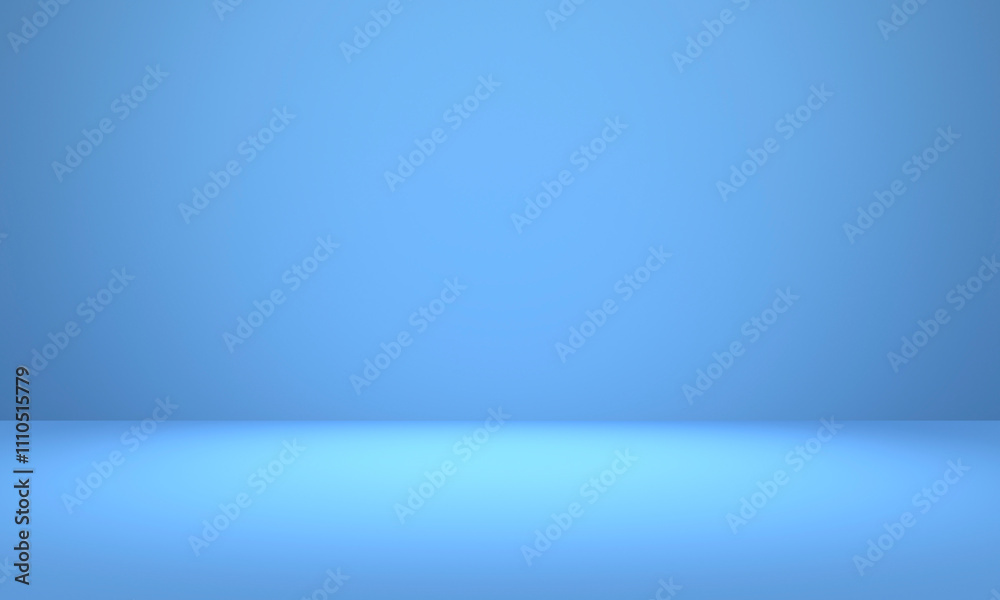 Sticker empty bright light blue studio background, product display with copy space for displaying content de