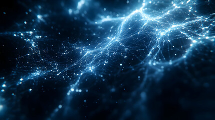 Abstract Blue Network Background Illustration