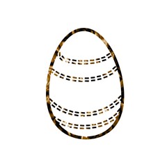 Insulated Golden Easter Egg Template for printing holiday decor and textiles