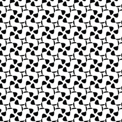 Geometric floral set of seamless patterns. Black and white vector backgrounds.	
