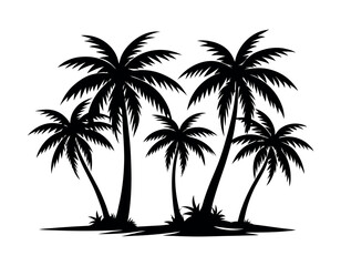 silhouette of palm trees. eps 10