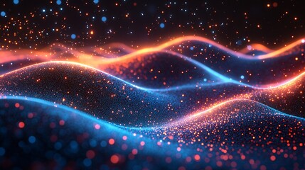 Luminous Tranquil Blue Digital Scene