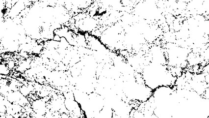 Abstract grunge black and white distressed texture background. Rustic cracked texture with many cracks and scratches. Abstract background. Graphic illustration with transparent background.