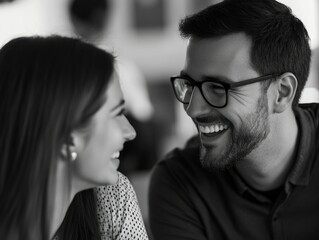 Naklejka premium Couple's Joyful Expression