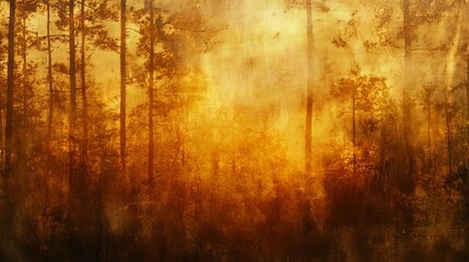 ambient sunlight through screen texture, abstract forest silhouettes, warm golden hour glow, woven pattern overlay, soft shadow play, dreamy natural lighting, gentle bokeh effect