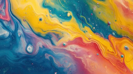 Vibrant Watercolor Swirl Art