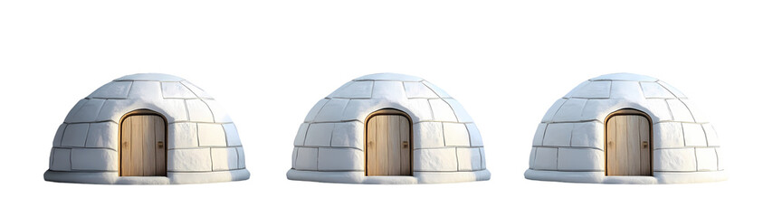 Two Igloos 3D rendering