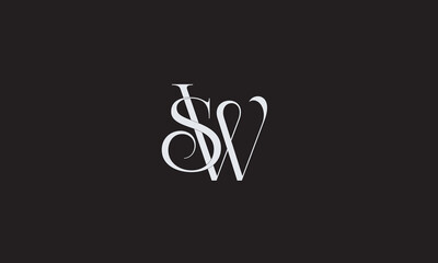 SW, WS, S, W Abstract Letters Logo Monogram