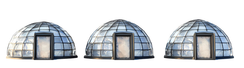 Two Igloos 3D rendering