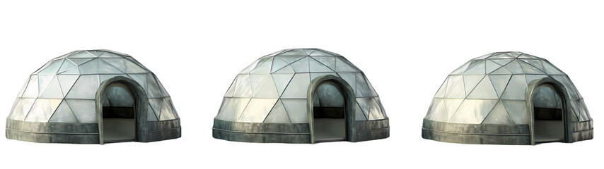 Two Igloos 3D rendering