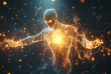 Futuristic visualization of artificial intelligence and technological singularity, highlighting glowing neural networks, quantum circuits, and advanced algorithms