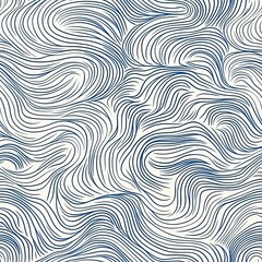 Fototapeta premium abstract marine pattern, harmonious wave lines, calming blue tonal gradient, gentle rippling water effect, continuous flowing design, minimal coastal aesthetic, clean vector style, peaceful aquatic