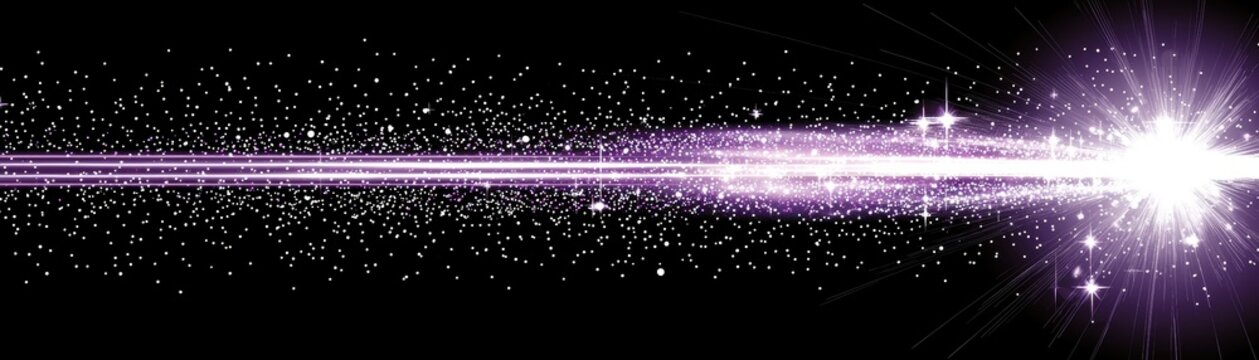 Purple light on black background, Ai exploration of data visualization techniques luminous points in a digital scatterplot