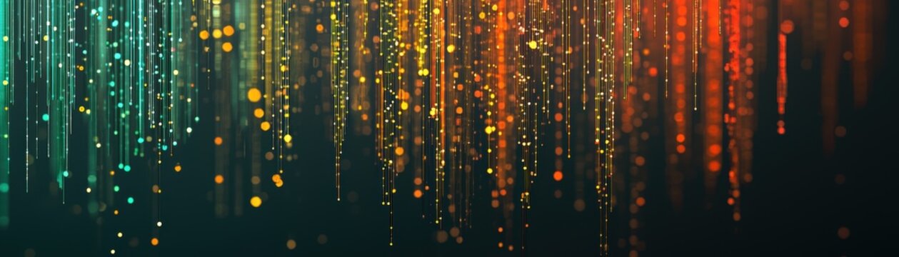 Raining ai data, Visualize ai-driven holographic scatterplot of statistical data in a virtual environment for enhanced insights