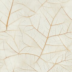 microscopic leaf structure, detailed vein networks, translucent natural pattern, gentle beige highlights, organic cellular design, minimal botanical illustration, seamless nature-inspired texture,