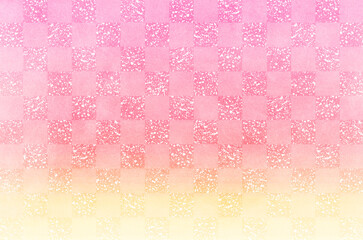 Japanese style checkered pattern background. Japanese traditional latticework illustration.