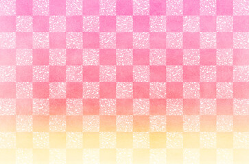 Japanese style checkered pattern background. Japanese traditional latticework illustration.