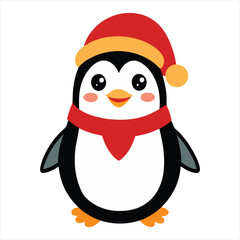 Christmas penguin vector