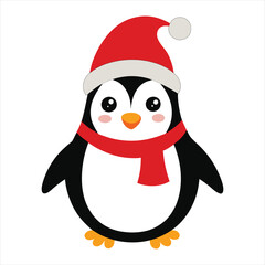Christmas penguin vector