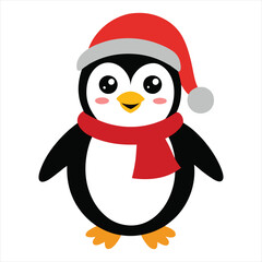 Christmas penguin vector