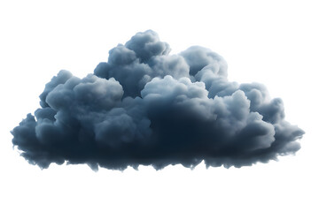 Naklejka premium thundercloud cloudscape: dark storm cloud on transparent background