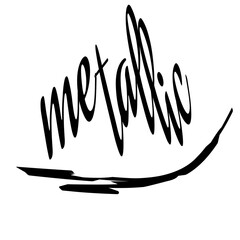 illustration design with metallic text