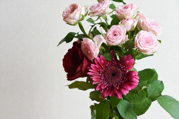 ピンク系の花束