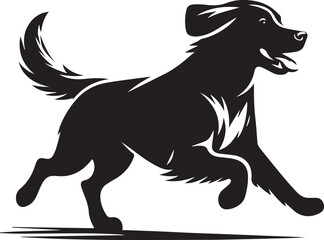Dog black silhouette vector