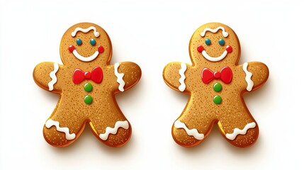 Colorful Stylized Gingerbread Man Ornament Design