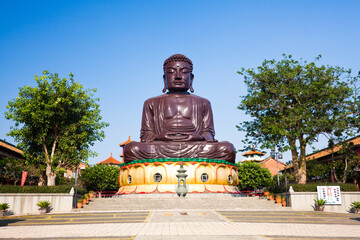 The Giant Buddha statue is in the Baguashan Scenic Area in Changhua City, Taiwan.