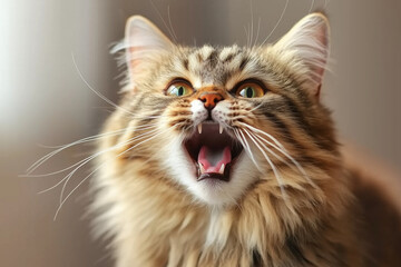 Naklejka premium close up portrait of a shocket cat