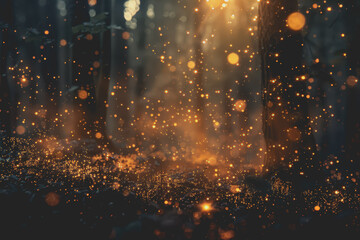 Obraz premium Subtle glowing particles scattered for a magical touch.